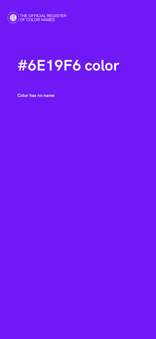 #6E19F6 color image