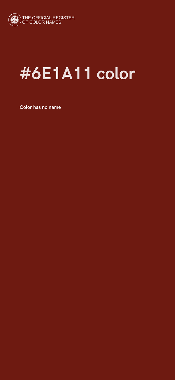 #6E1A11 color image