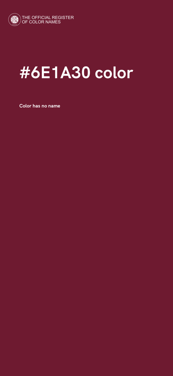 #6E1A30 color image