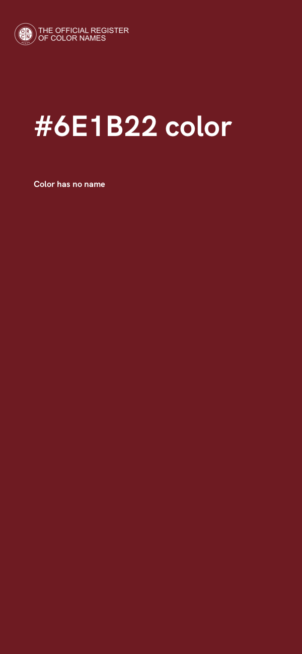 #6E1B22 color image