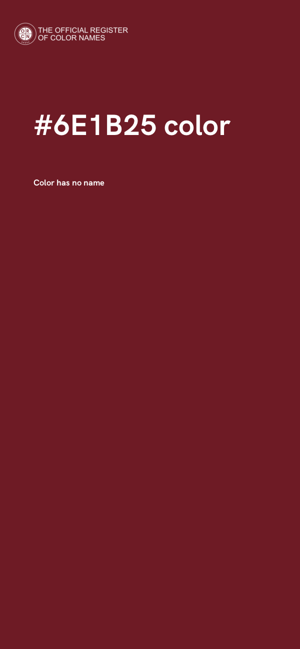 #6E1B25 color image