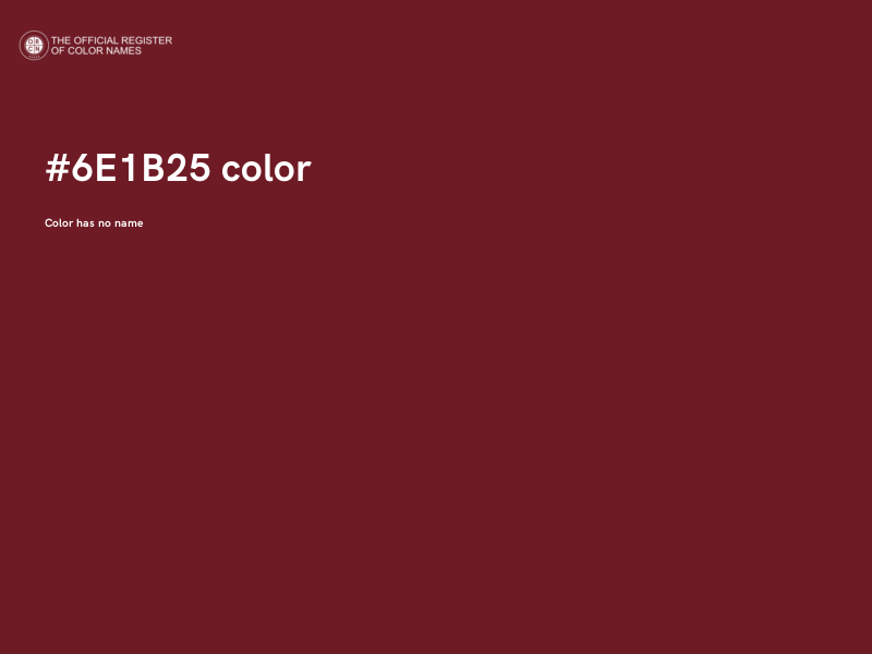#6E1B25 color image