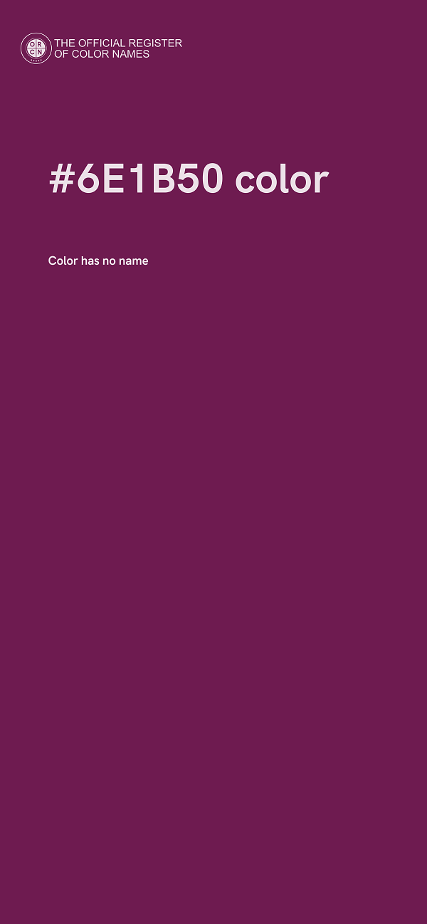 #6E1B50 color image