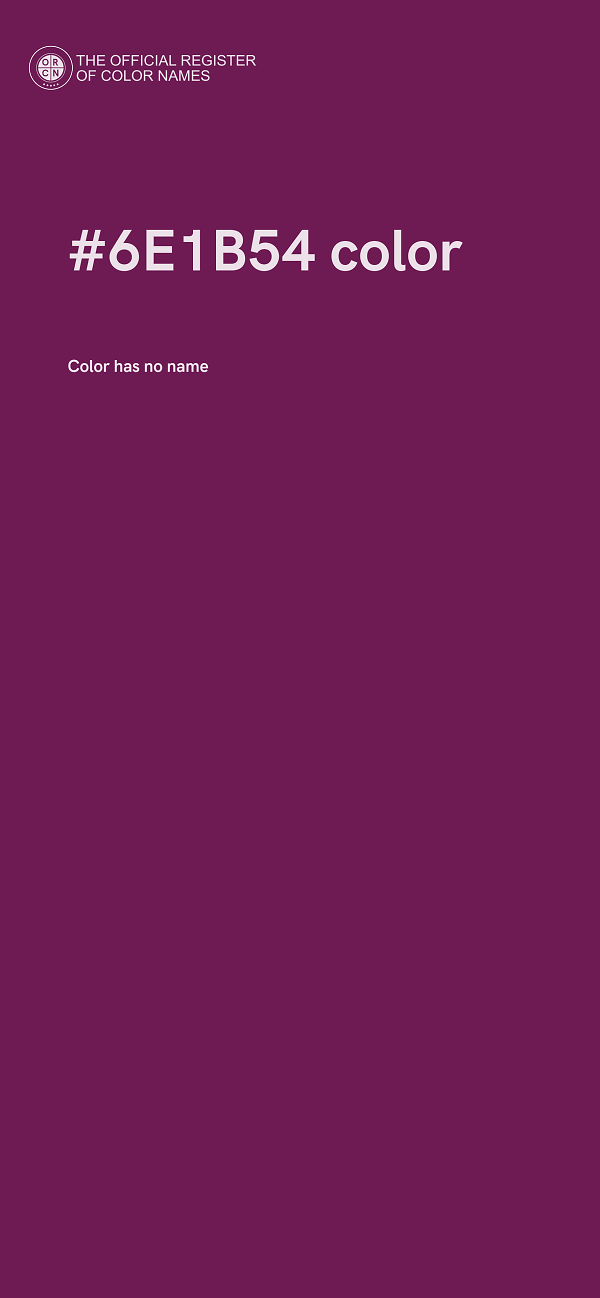 #6E1B54 color image