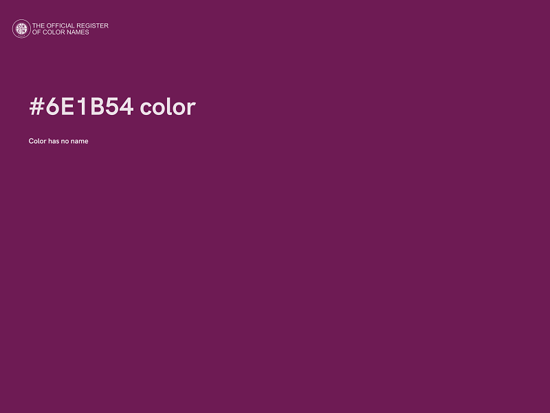 #6E1B54 color image