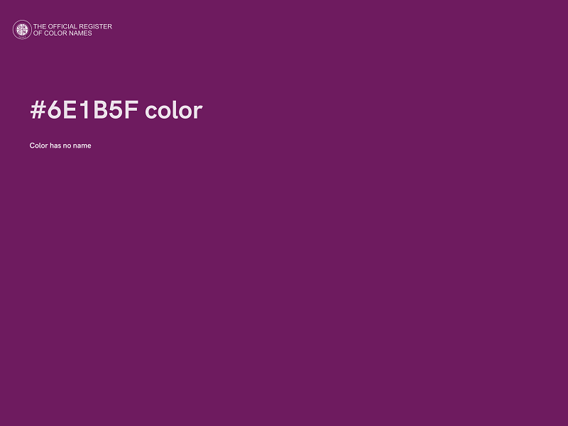 #6E1B5F color image