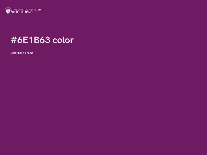 #6E1B63 color image