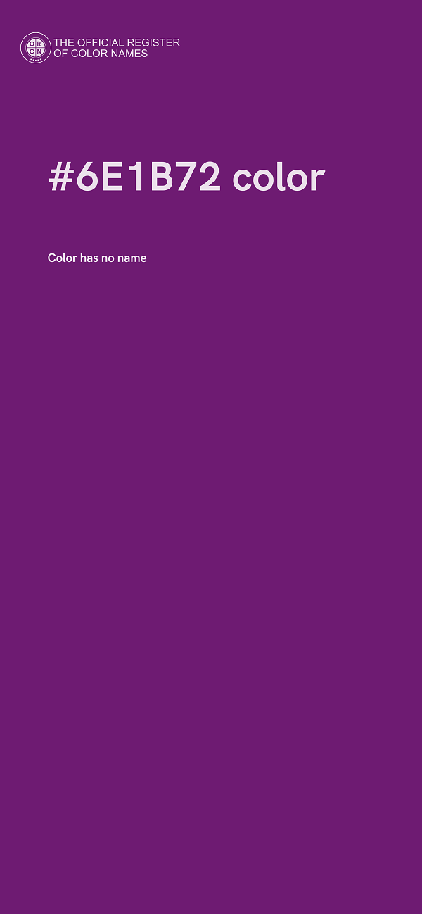 #6E1B72 color image