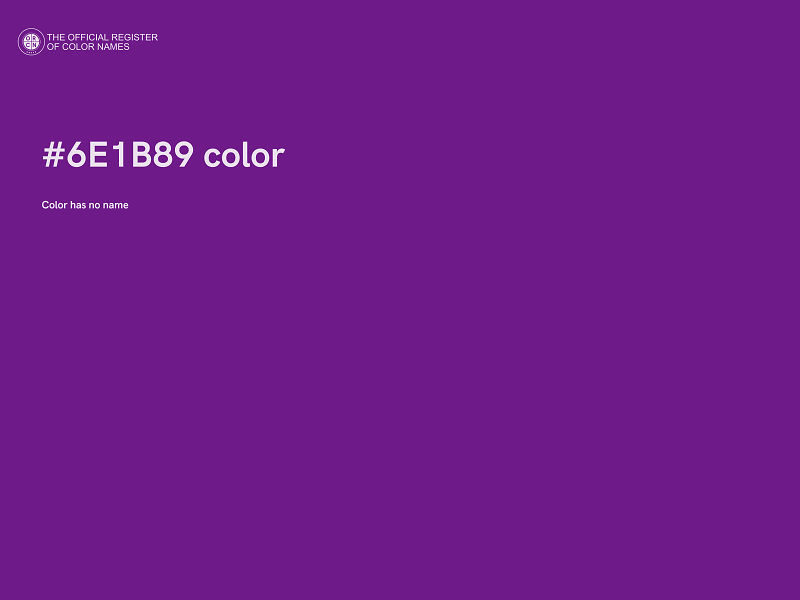 #6E1B89 color image