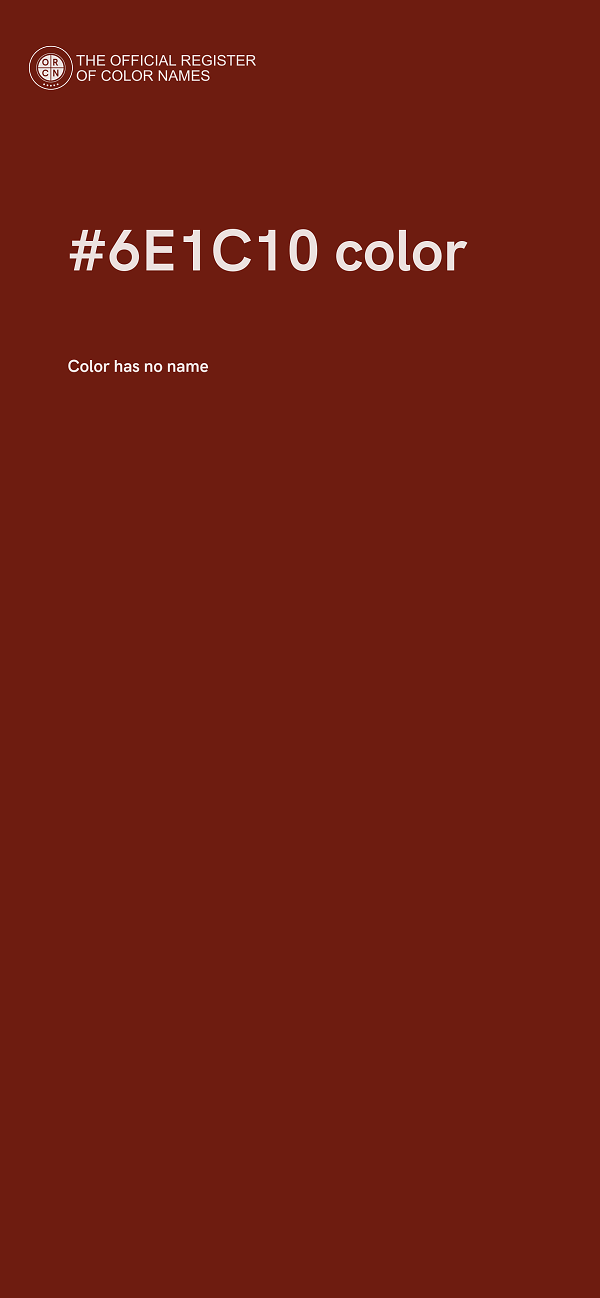 #6E1C10 color image