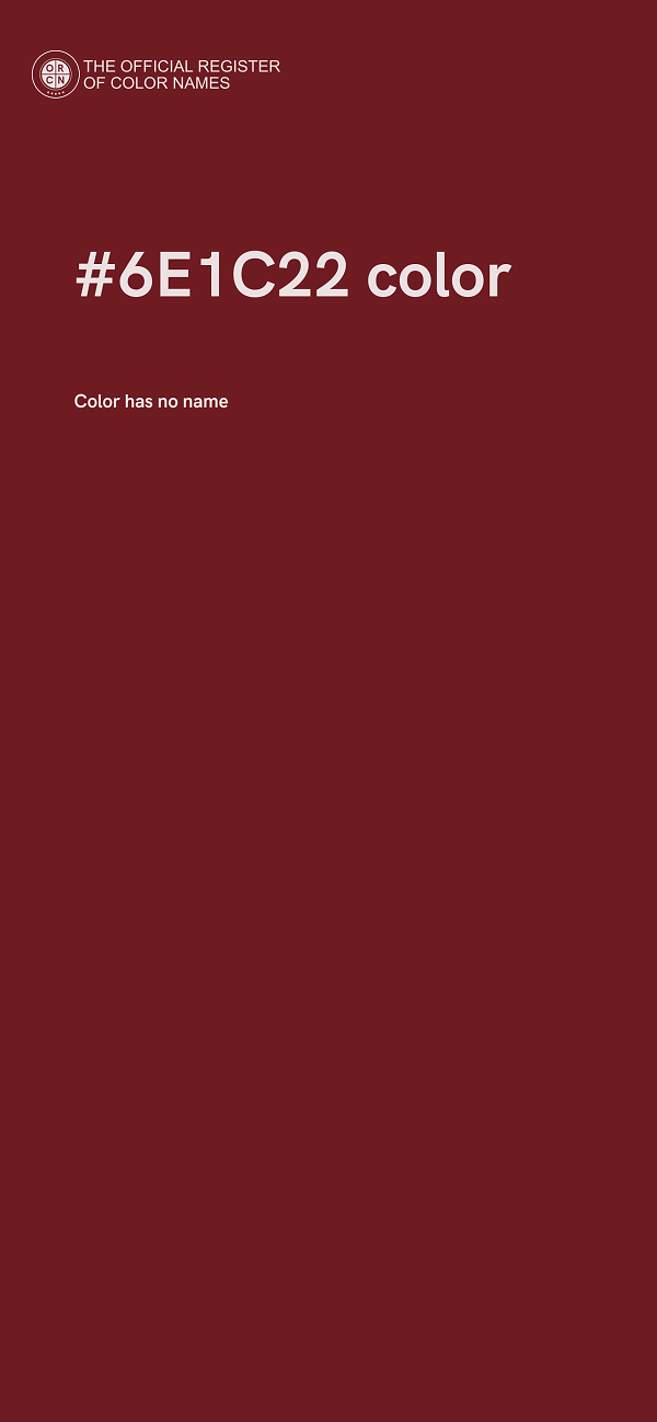 #6E1C22 color image