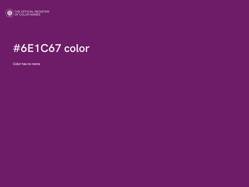 #6E1C67 color image