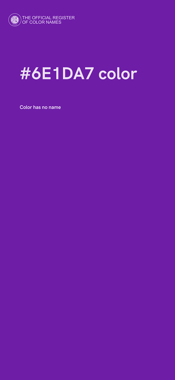 #6E1DA7 color image
