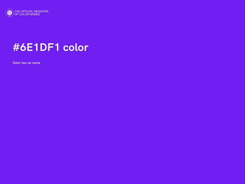 #6E1DF1 color image