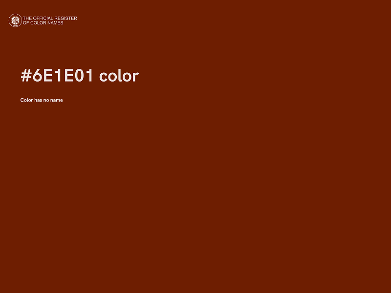 #6E1E01 color image
