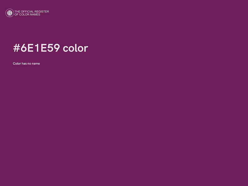 #6E1E59 color image