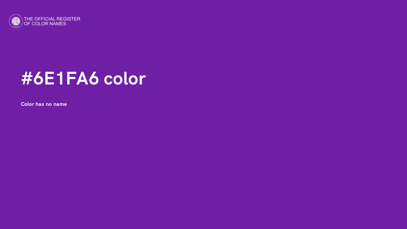 #6E1FA6 color image
