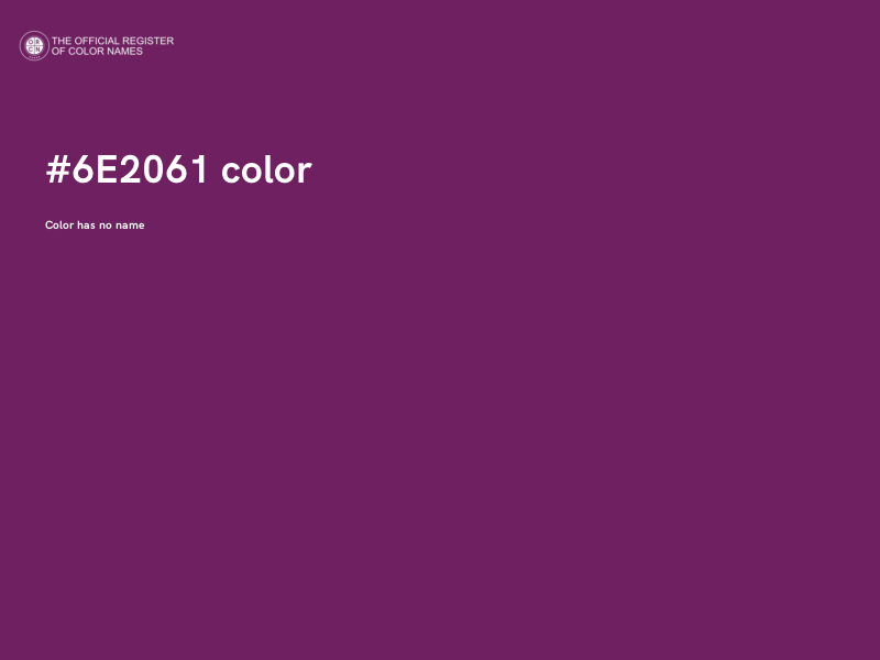 #6E2061 color image