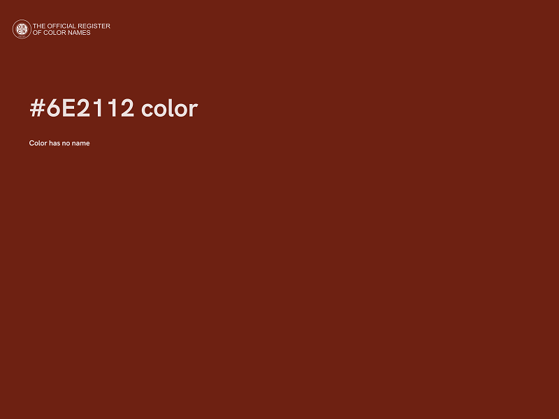 #6E2112 color image