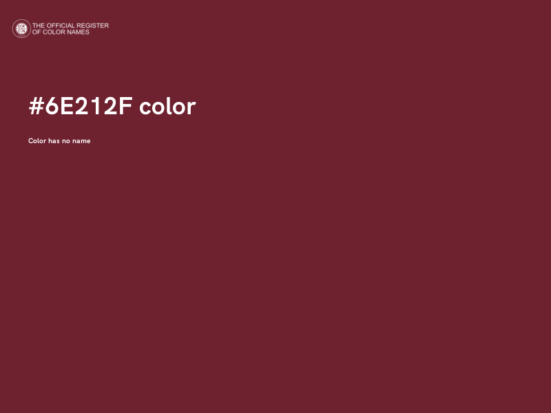 #6E212F color image