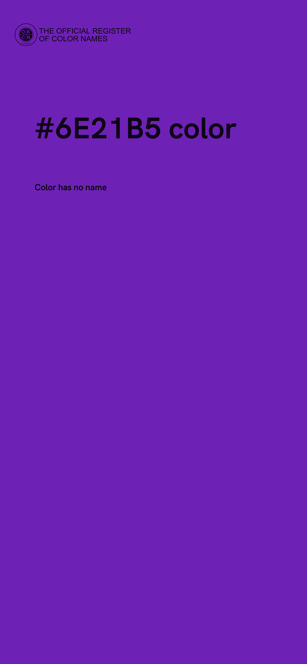#6E21B5 color image