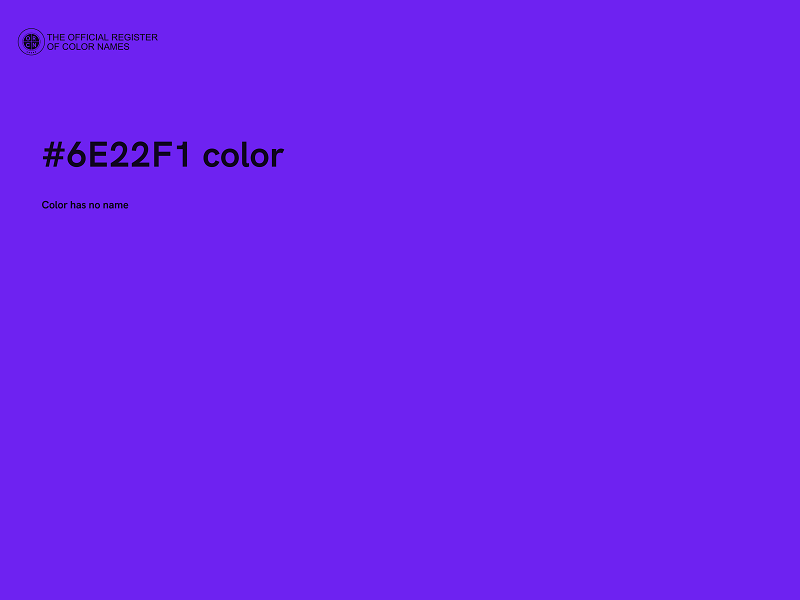 #6E22F1 color image