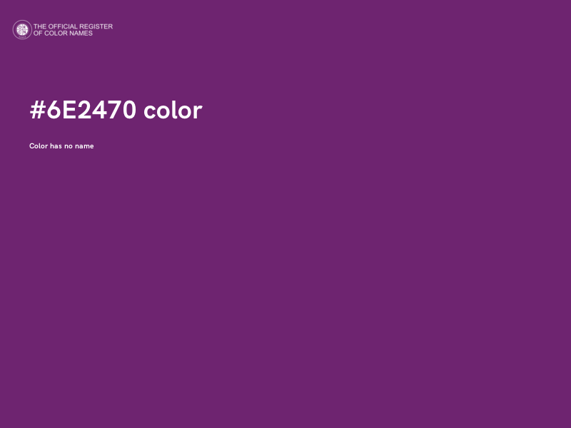 #6E2470 color image