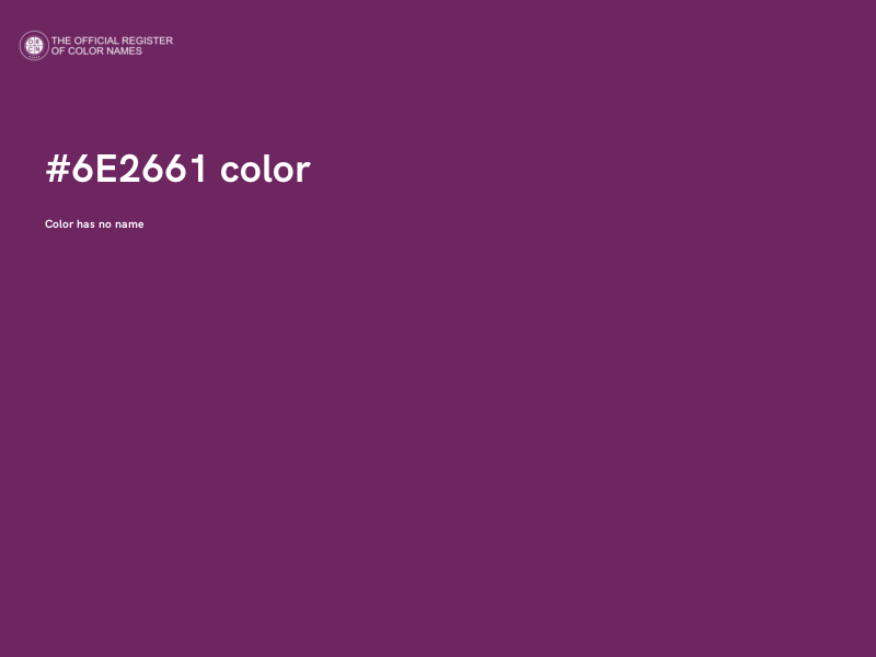 #6E2661 color image