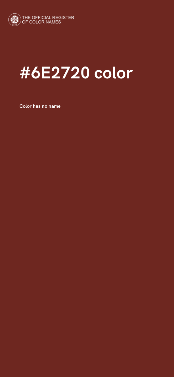 #6E2720 color image