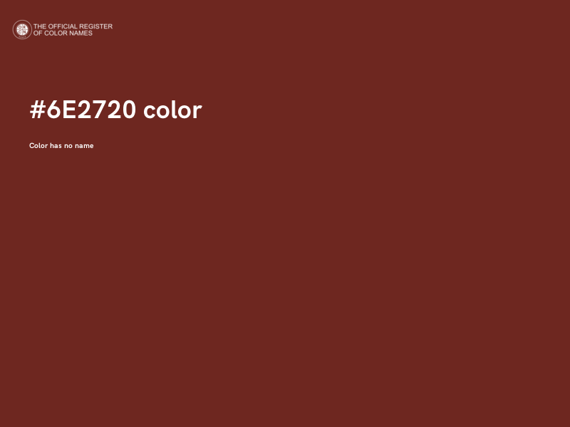 #6E2720 color image
