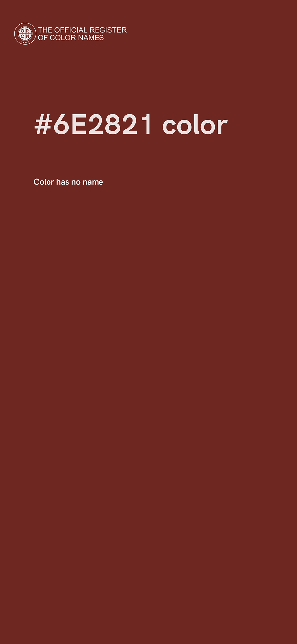 #6E2821 color image