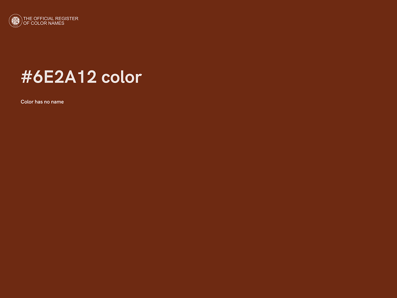 #6E2A12 color image