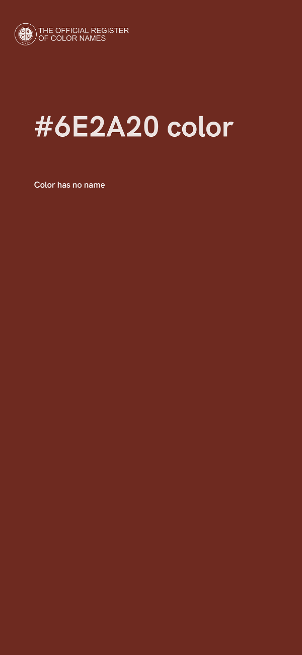 #6E2A20 color image