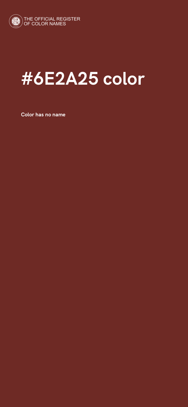 #6E2A25 color image