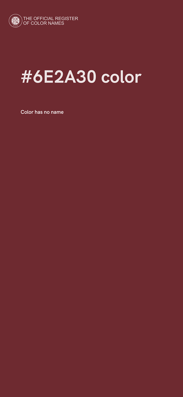 #6E2A30 color image