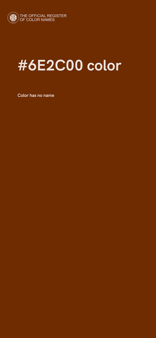 #6E2C00 color image