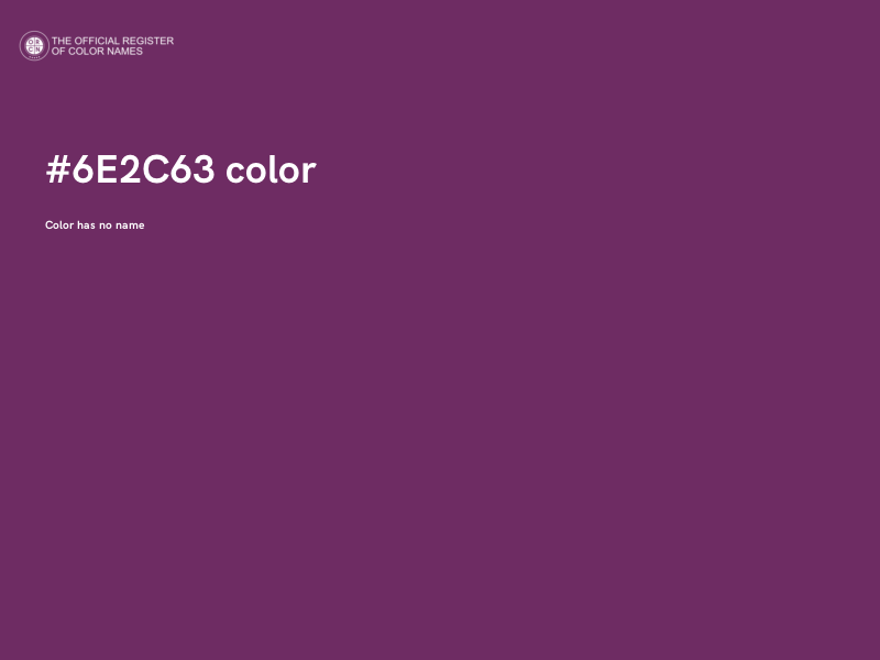 #6E2C63 color image
