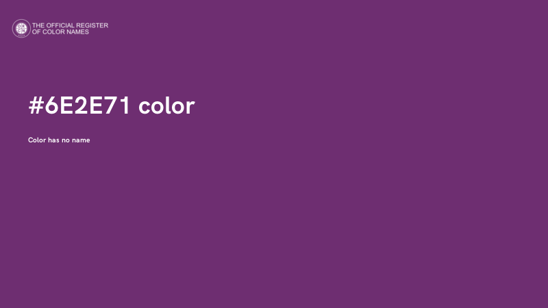 #6E2E71 color image