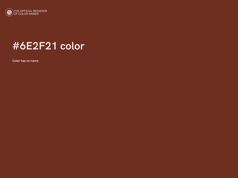 #6E2F21 color image