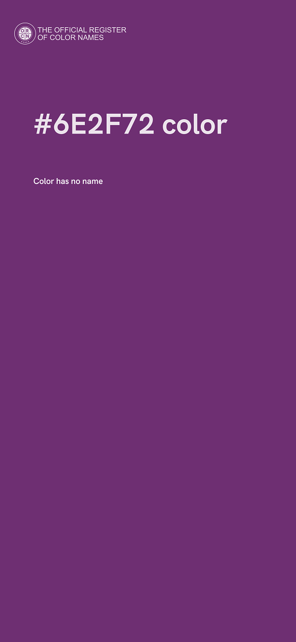 #6E2F72 color image