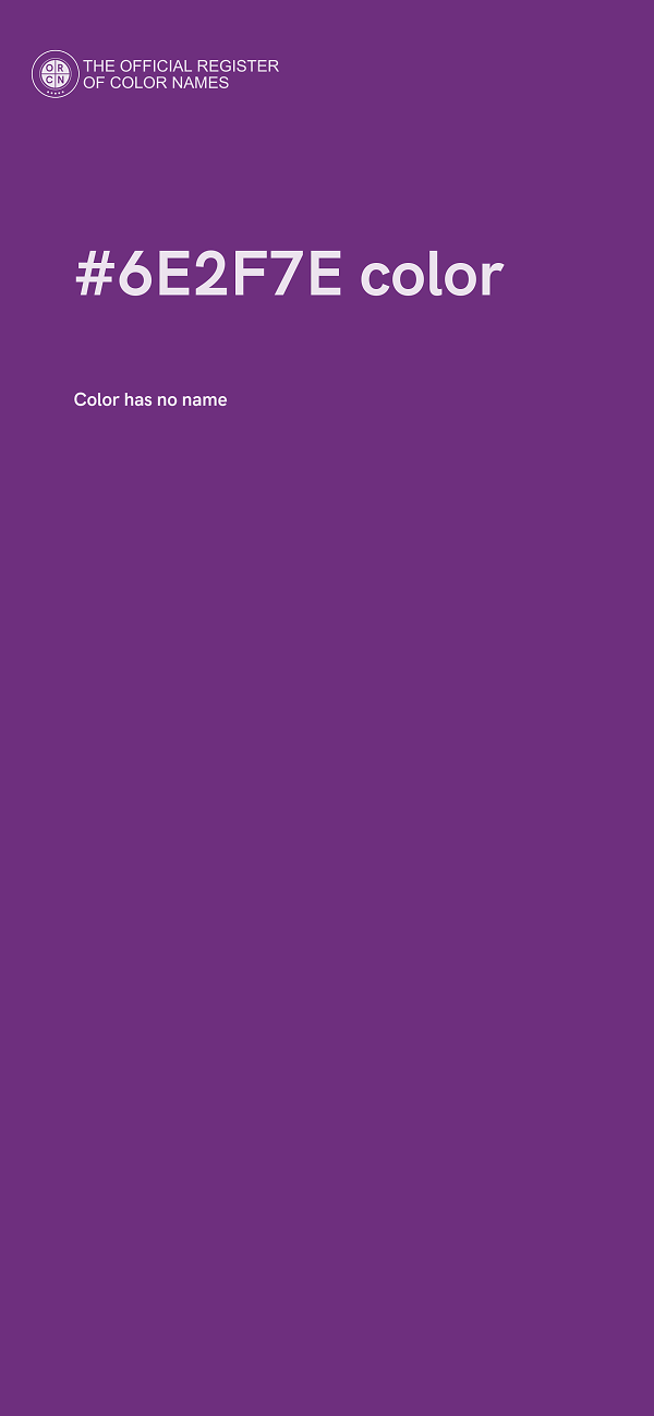 #6E2F7E color image
