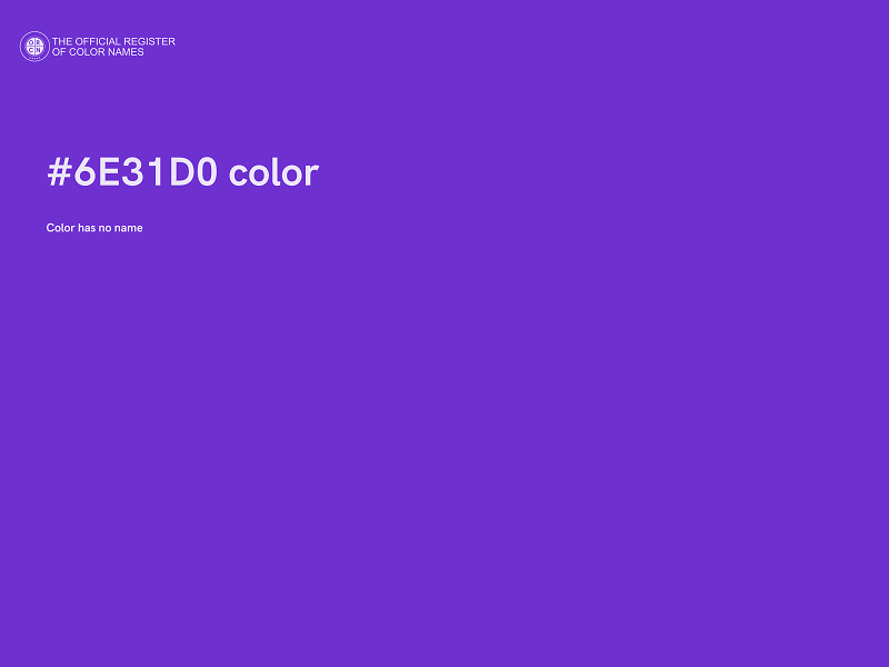 #6E31D0 color image