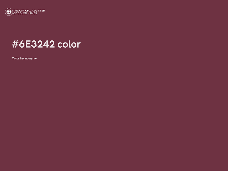 #6E3242 color image
