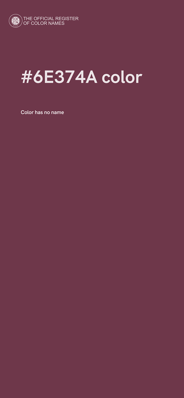 #6E374A color image