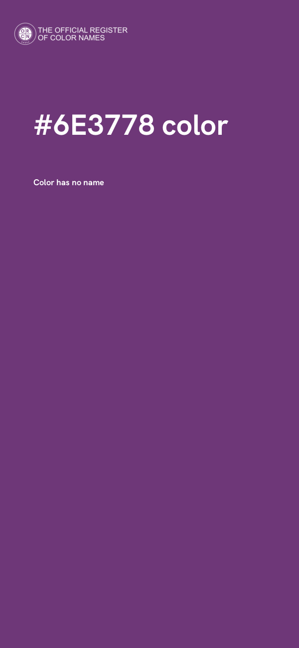 #6E3778 color image