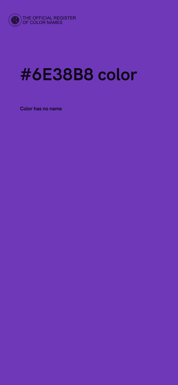 #6E38B8 color image