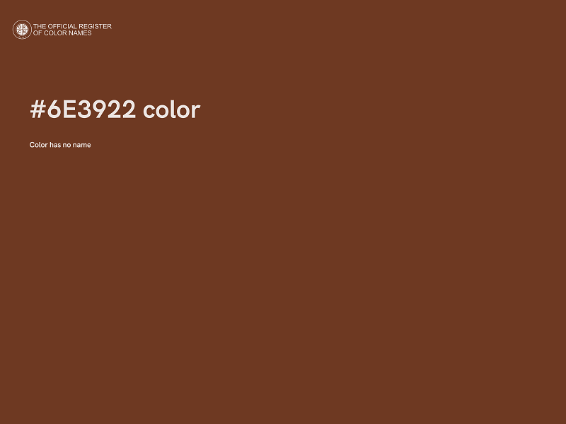 #6E3922 color image
