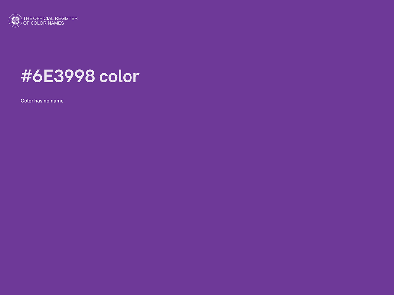 #6E3998 color image