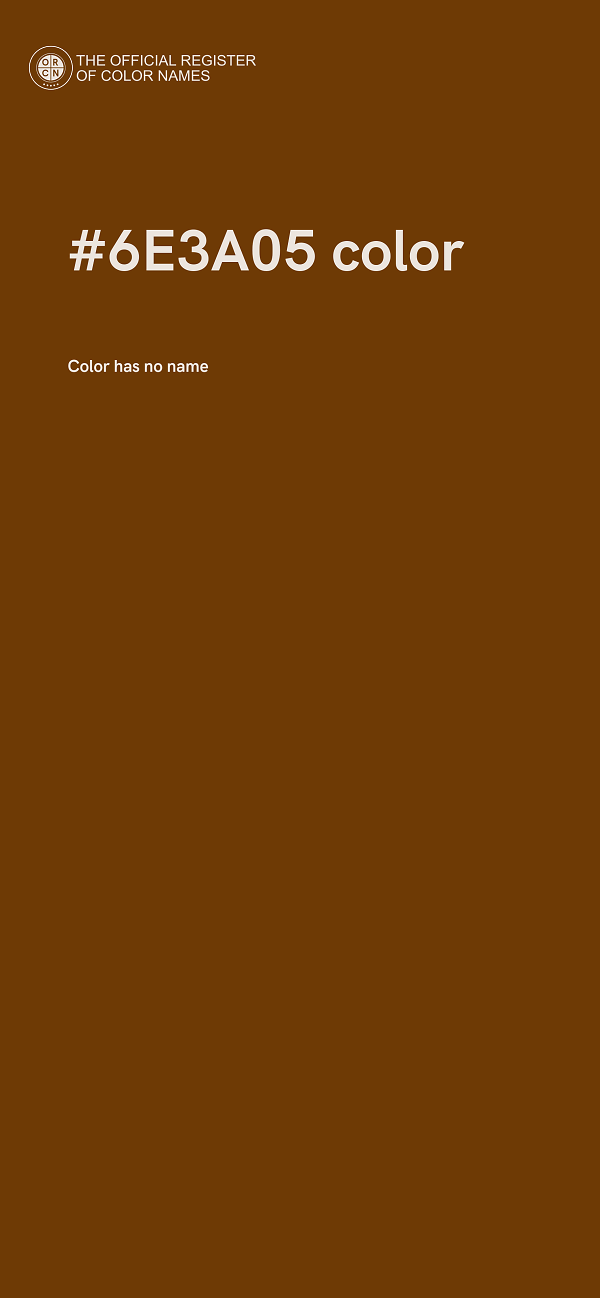 #6E3A05 color image