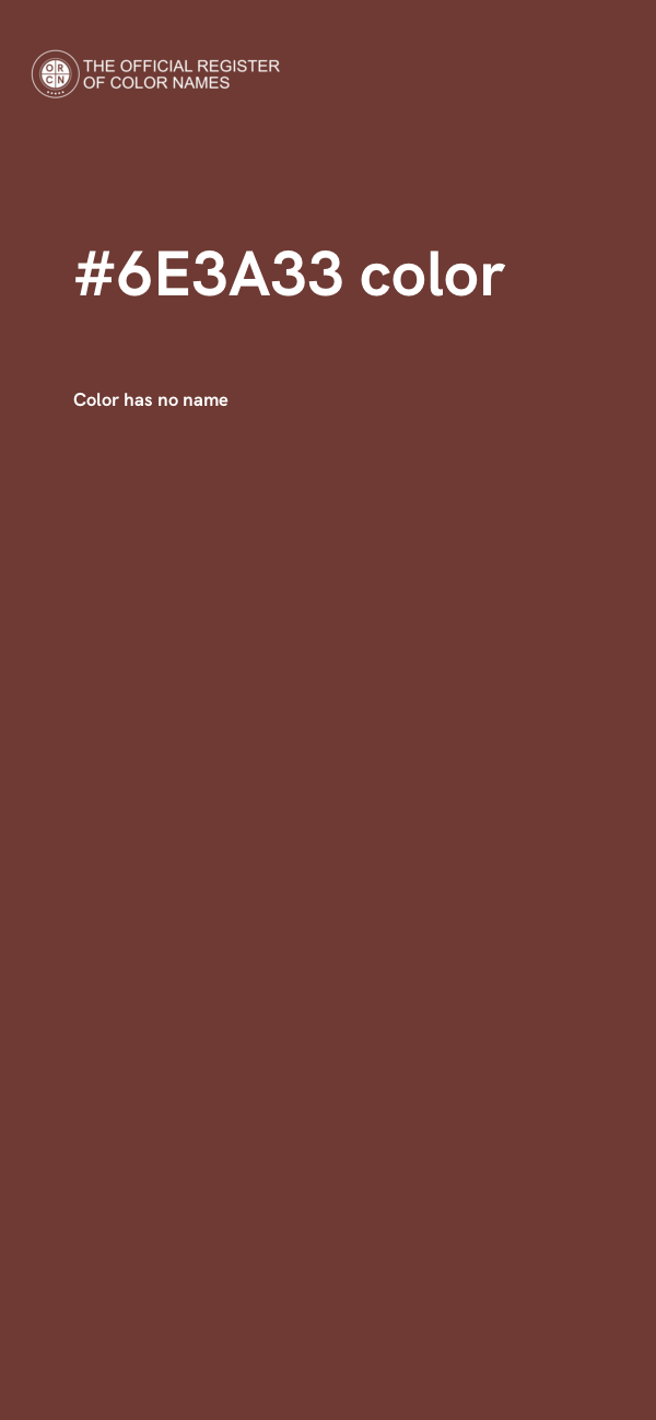 #6E3A33 color image